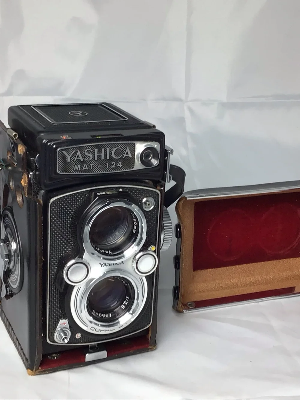 Yashica Twin-Lens Reflex Camera in Black and Silver